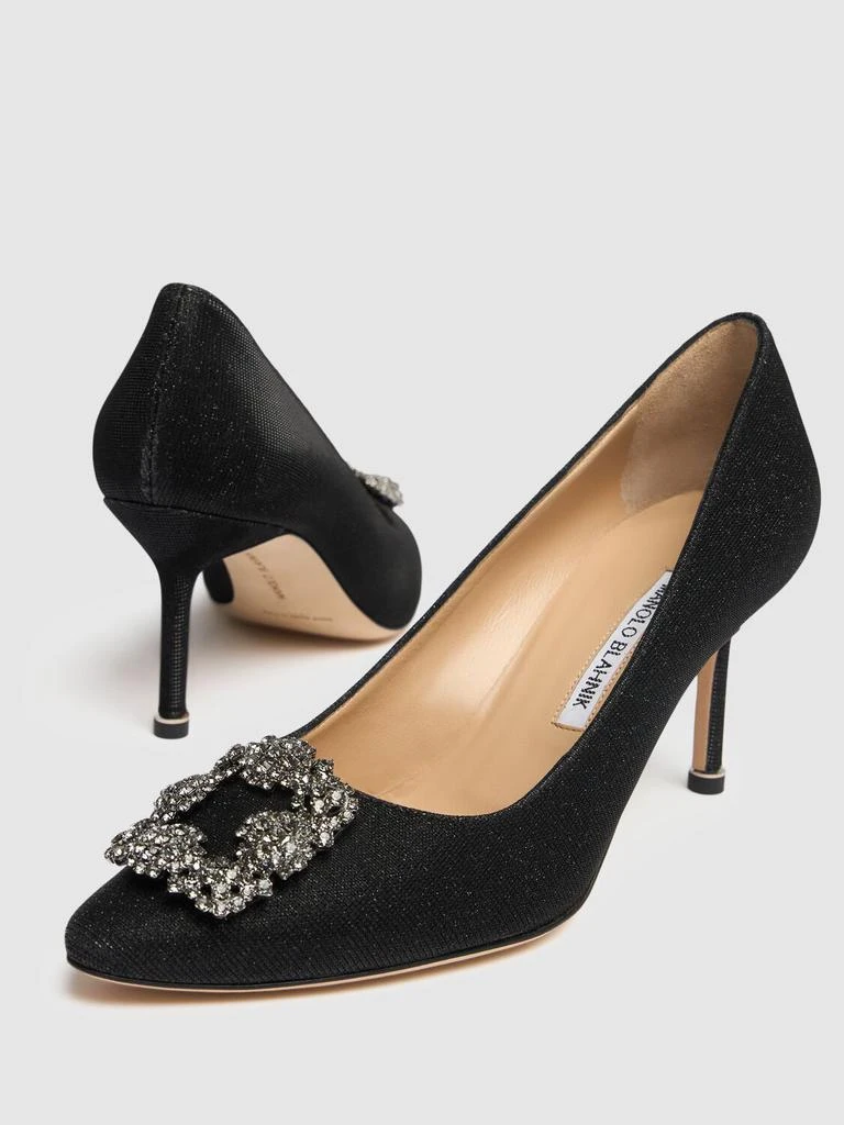 商品Manolo Blahnik|70mm Hangisi Lurex Flats,价格¥10101,第2张图片详细描述
