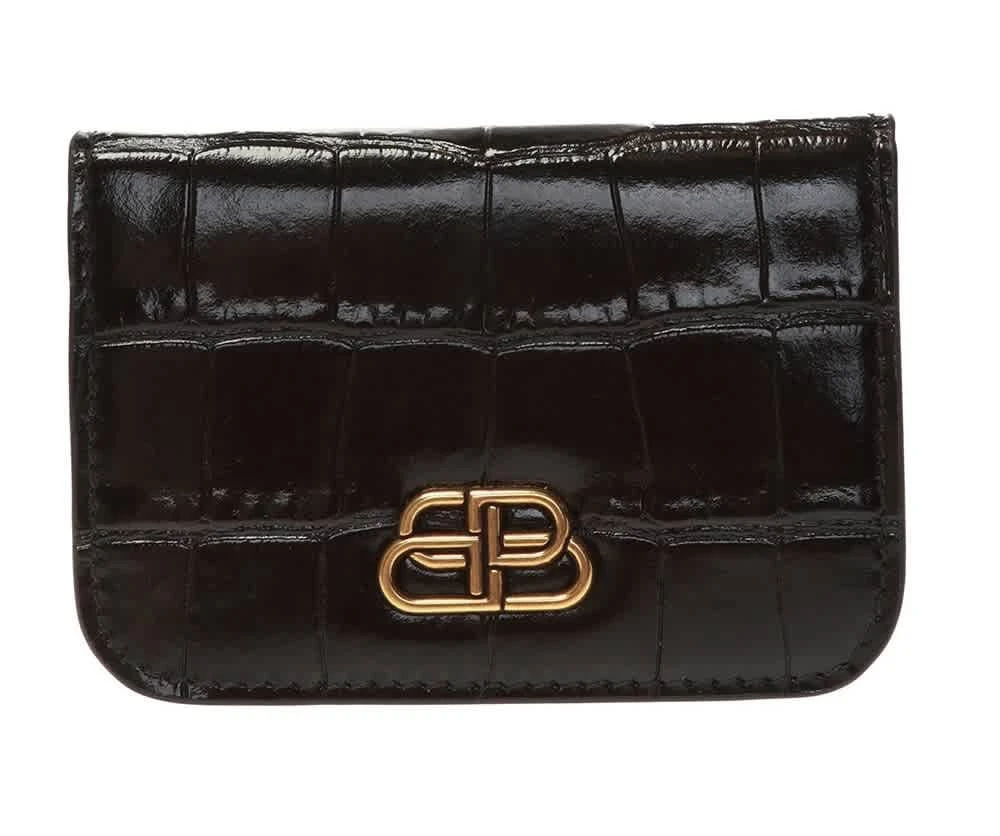 商品Balenciaga|Balenciaga Black Ladies BB Mini Wallet,价格¥2473,第1张图片