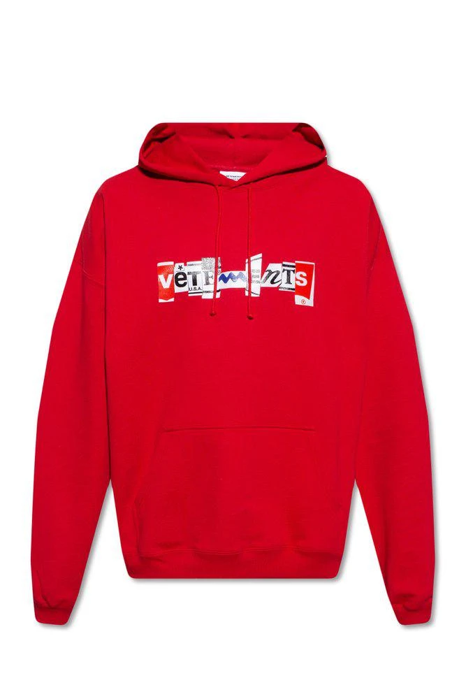 商品Vetements|Vetements Printed Drawstring Hoodie,价格¥3304,第1张图片