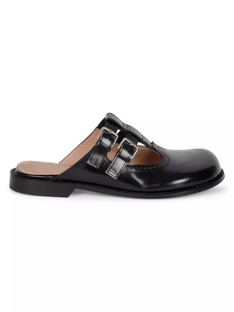 サンダル・ミュール LOEWE Leather Mary Jane Field Mules Campo leather mules in black - Loewe | Mytheresa