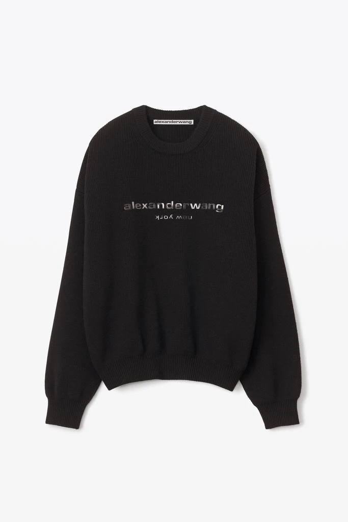 商品Alexander Wang|LOGO PULLOVER IN BOILED WOOL,价格¥2391,第3张图片详细描述