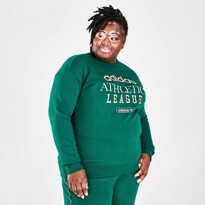 商品Adidas|Women's adidas Originals Retro Luxury Crewneck Sweatshirt (Plus Size),价格¥305,第3张图片详细描述