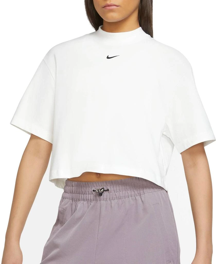 商品NIKE|Nike Women's Sportswear Essential Mock Neck Short Sleeve T-Shirt,价格¥160,第1张图片
