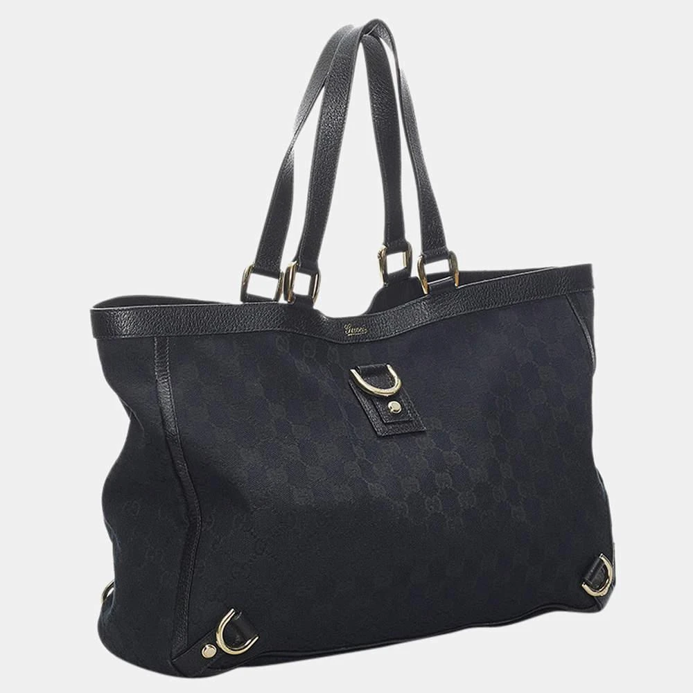 商品[二手商品] Gucci|Gucci Black GG Canvas Abbey D-Ring Tote Bag,价格¥3465,第2张图片详细描述