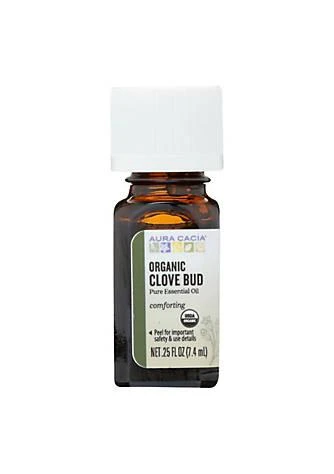 商品Aura Cacia|Cacia Organic Essential Oil   Clove Bud   .25 Oz,价格¥120,第1张图片