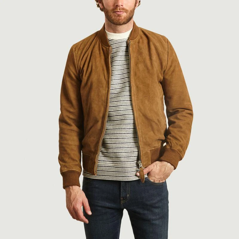 商品Schott|Suede Schott Bomber Jacket Honey SCHOTT NYC,价格¥2032,第1张图片