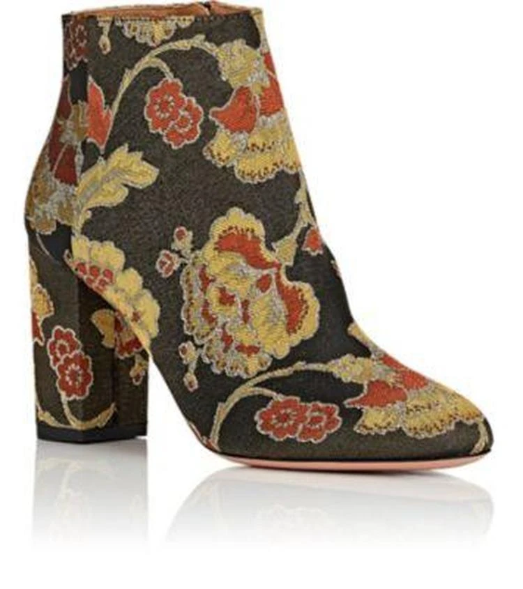 商品Aquazzura|Brooklyn Jacquard Ankle Booties,价格¥2447,第2张图片详细描述