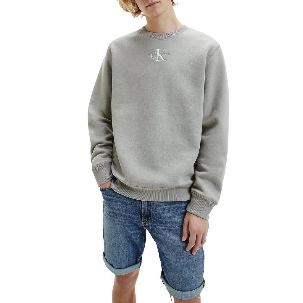 商品Calvin Klein|Calvin Klein Iconic Essential Crew Sweat - Elephant,价格¥463,第1张图片