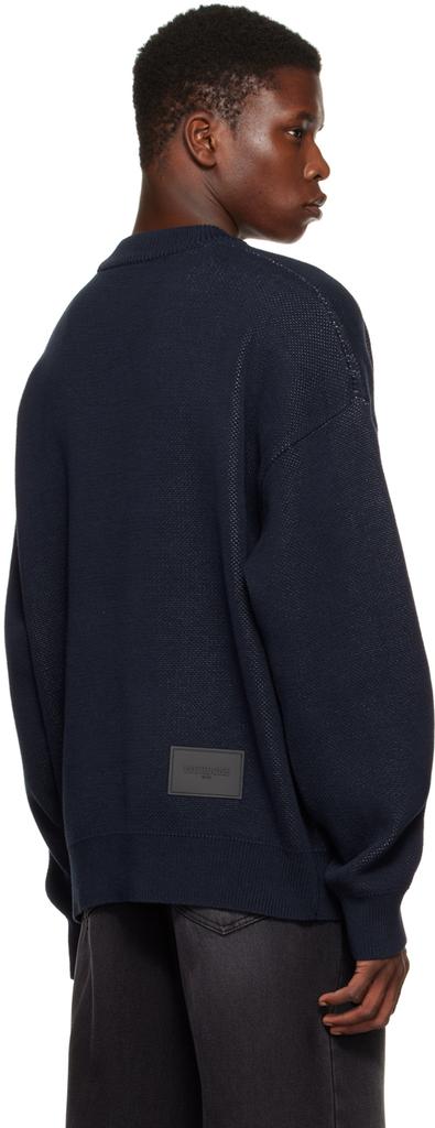 Navy Jacquard Sweater商品第3张图片规格展示