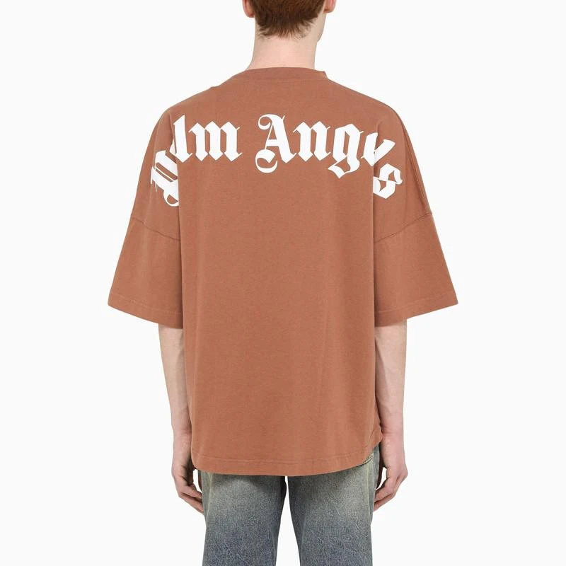 商品Palm Angels|Logo-print t-shirt tan,价格¥1141,第3张图片详细描述