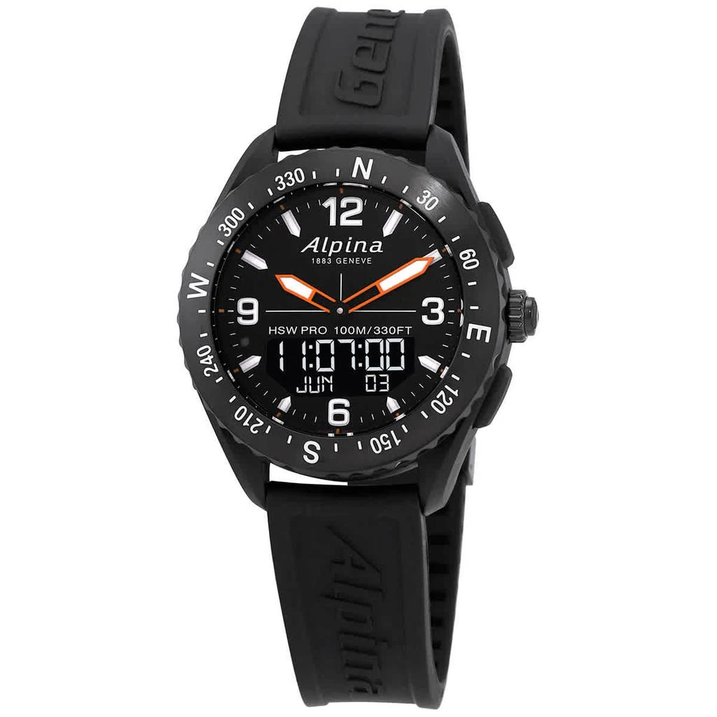 商品Alpina|Alpiner X Alarm Quartz Analog-Digital Black Dial Men's Smart Watch AL-283LBB5AQ6,价格¥3443,第1张图片