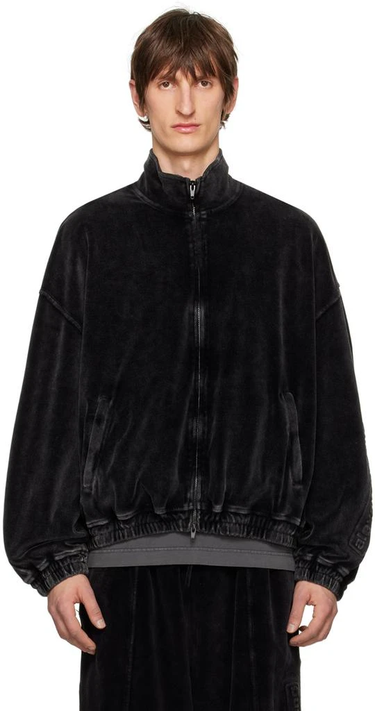 商品Alexander Wang|Black Track Zip Sweatshirt,价格¥4378,第1张图片