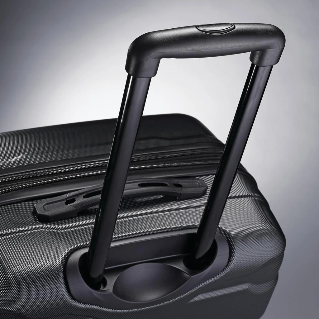 商品Samsonite|Samsonite Omni PC Hardside Expandable Luggage with Spinner Wheels, Checked-Medium 24-Inch, Black,价格¥848,第4张图片详细描述