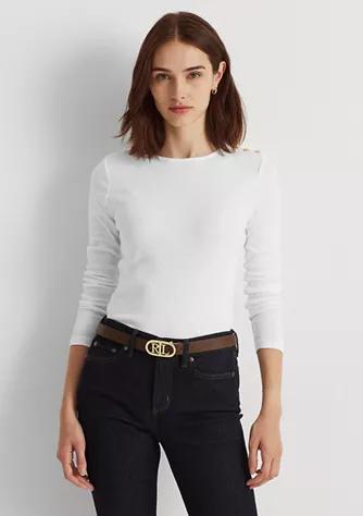 商品Ralph Lauren|Cotton Crew Neck Top,价格¥232,第1张图片