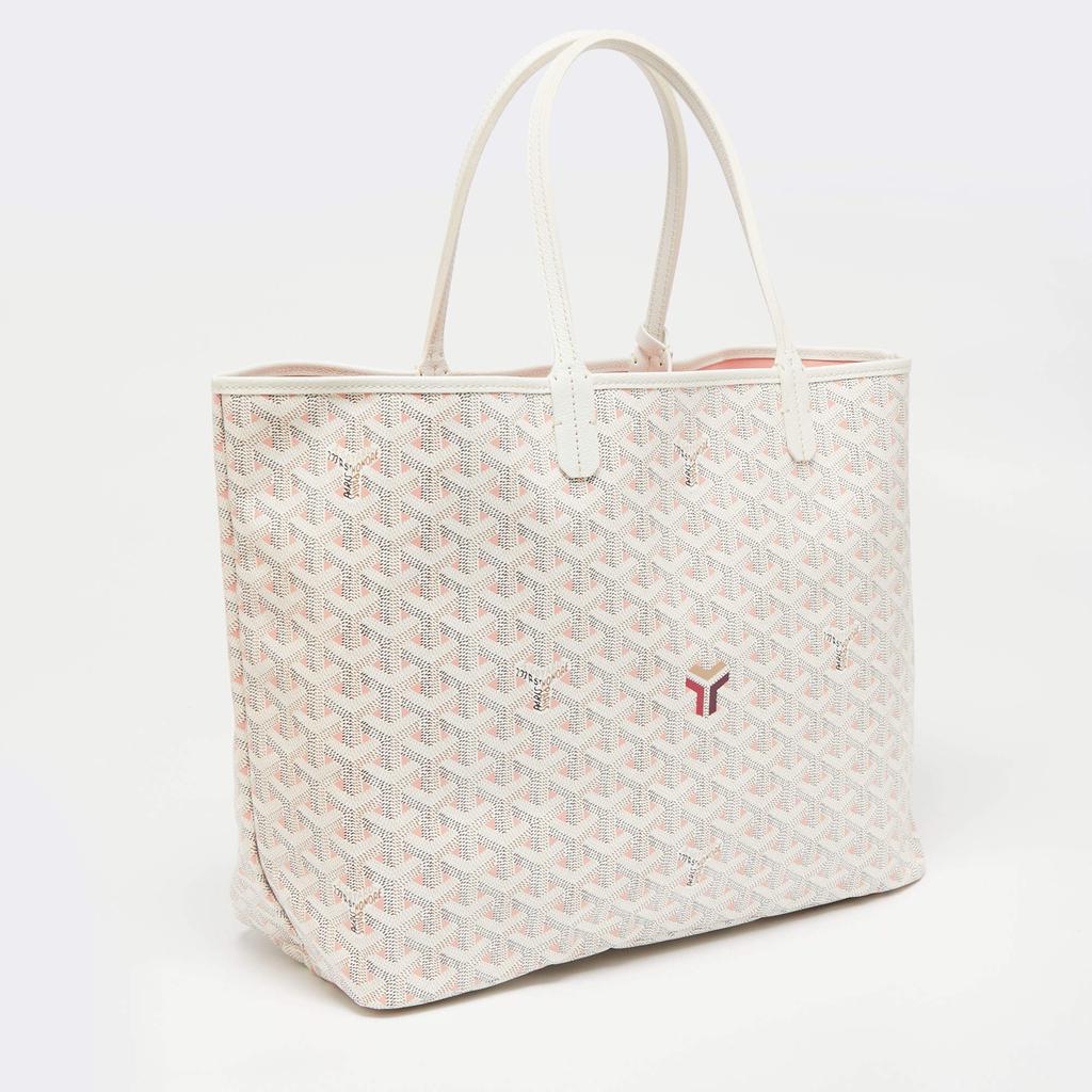 Goyard White/Pink Goyardine Coated Canvas and Leather Saint Louise Claire Voie PM Tote商品第3张图片规格展示