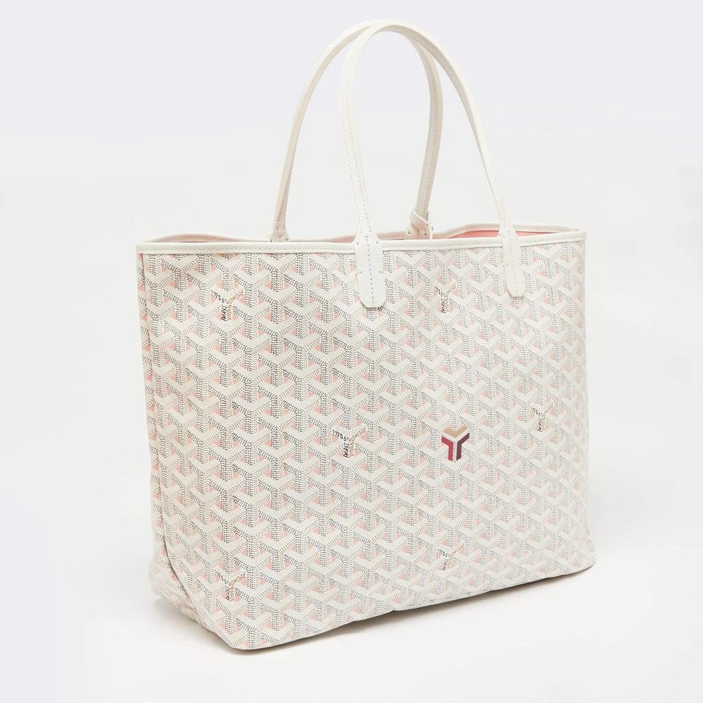 商品Goyard|Goyard White/Pink Goyardine Coated Canvas and Leather Saint Louise Claire Voie PM Tote,价格¥32377,第3张图片详细描述