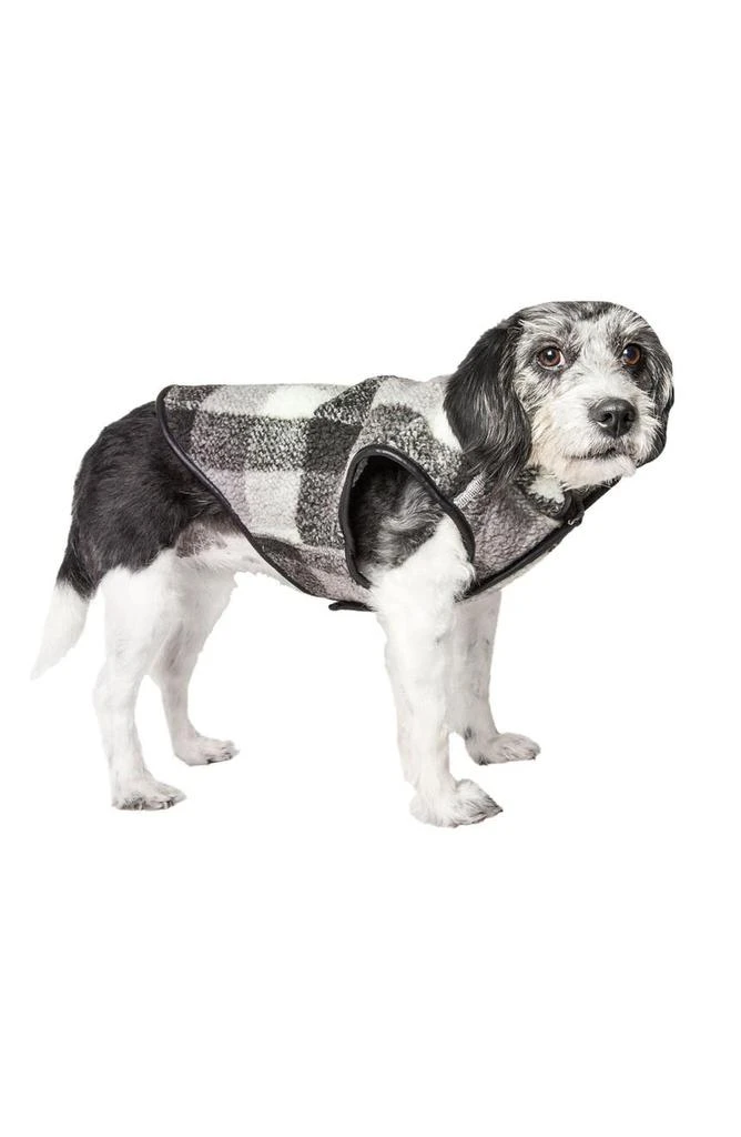 商品PET LIFE|Black Boxer Classical Plaid Insulated Dog Coat,价格¥306,第3张图片详细描述