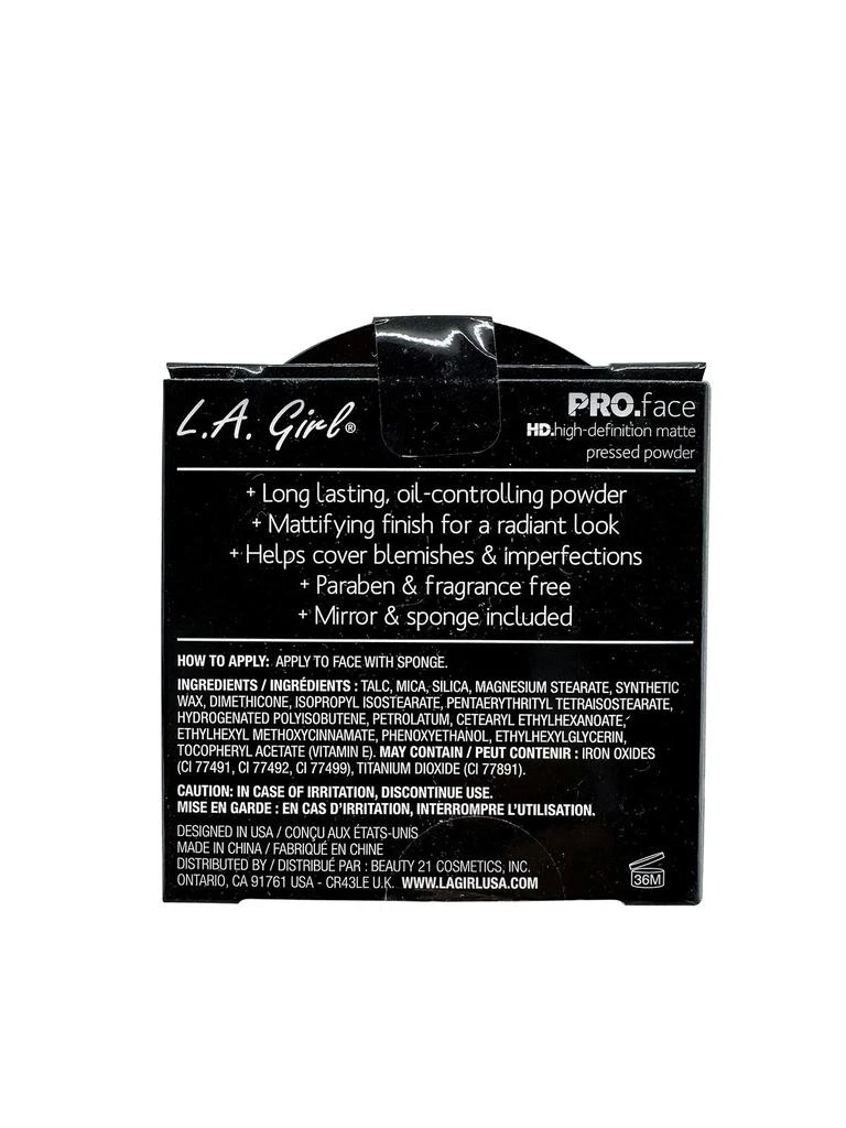 商品LA Girl|L.A. Girl Pro Face Matte Pressed Powder GPP603 Porcelain 0.25 OZ,价格¥95,第2张图片详细描述