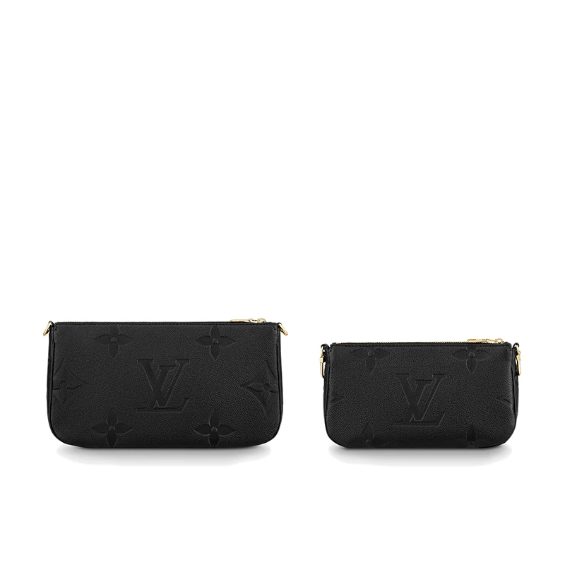 预售十天 Louis Vuitton/路易威登  Multi Pochette系列 女士黑色徽标压纹粒面小牛皮可调节肩带链条单肩手拿包M80399 商品