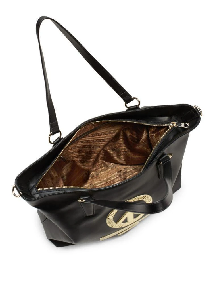 商品Moschino|Peace Sign Faux Leather Tote,价格¥1180,第2张图片详细描述