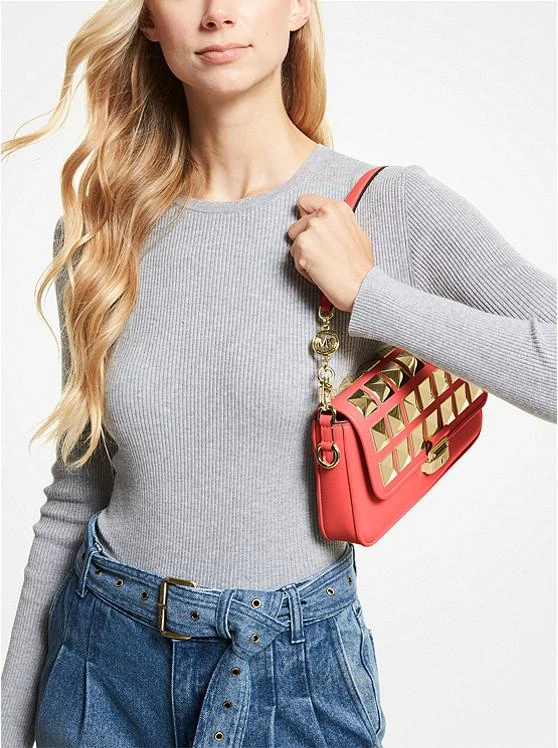 商品Michael Kors|Bradshaw Small Studded Leather Convertible Shoulder Bag,价格¥965,第3张图片详细描述