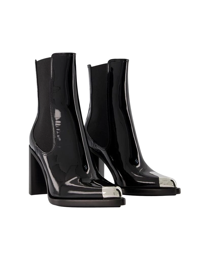 商品Alexander McQueen|Boots in Black/Silver Leather,价格¥7080,第2张图片详细描述