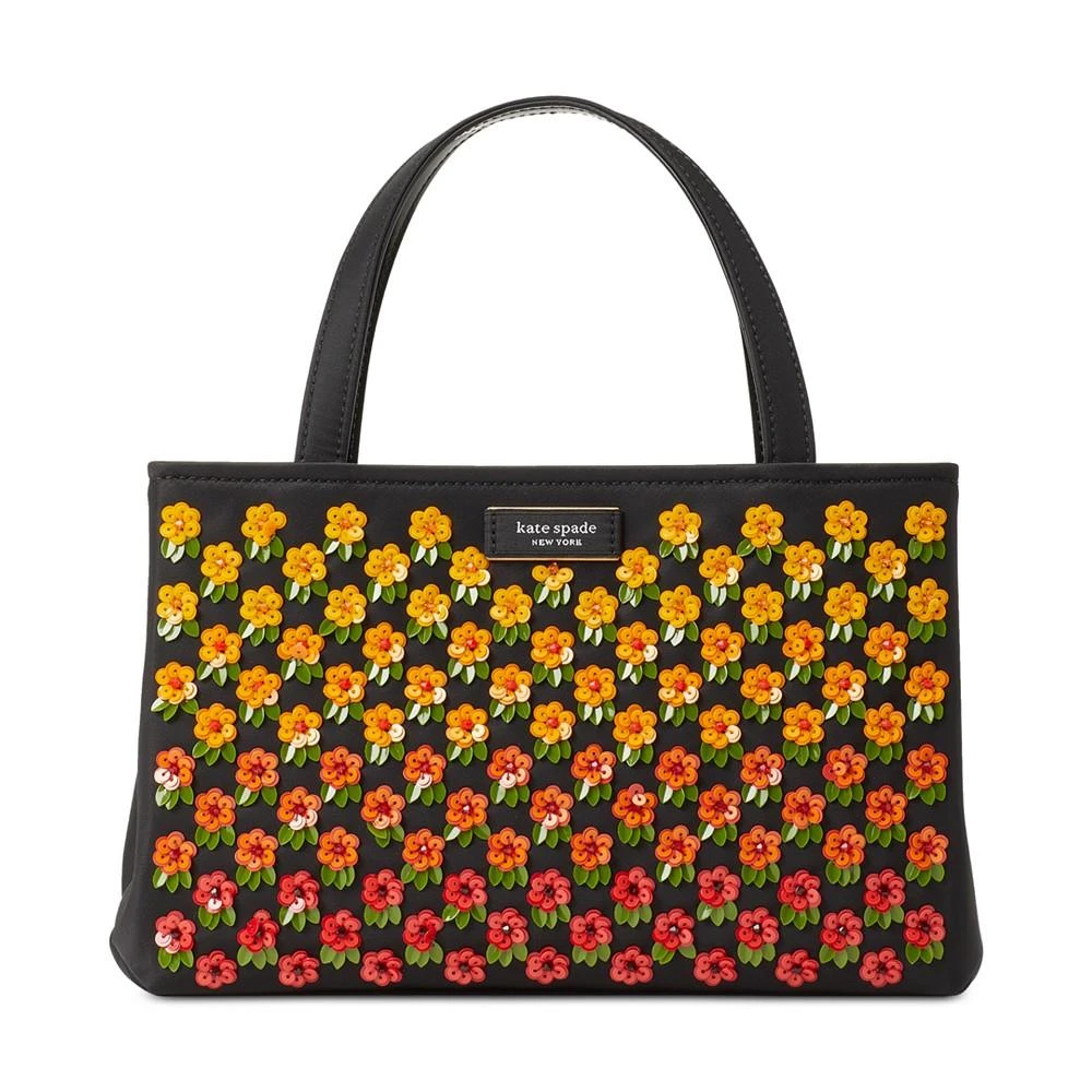 商品Kate Spade|Sam Icon Floral Embellished Nylon Small Tote,价格¥1794,第1张图片