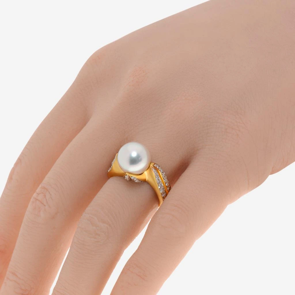 商品Assael|Assael Angela Cummings 18K Yellow Gold, South Sea Cultured Pearl and Diamond 0.89ct. tw. Band Ring Sz. 6.5 ACR0063,价格¥46655,第2张图片详细描述