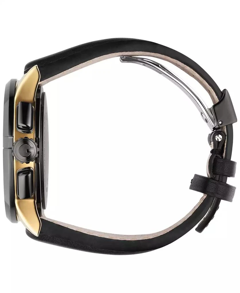 商品Gucci|Unisex Swiss G-Chrono XL Black Leather Strap Watch 44mm YA101203,价格¥17192,第2张图片详细描述