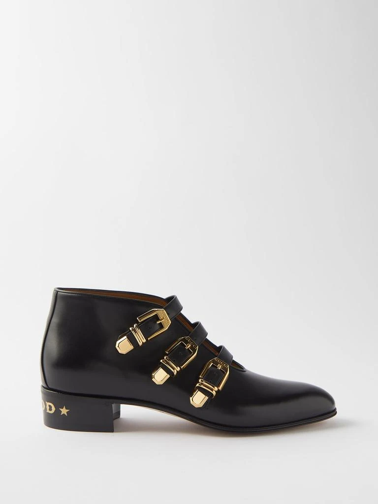 商品Gucci|Buckled leather ankle boots,价格¥11956,第1张图片