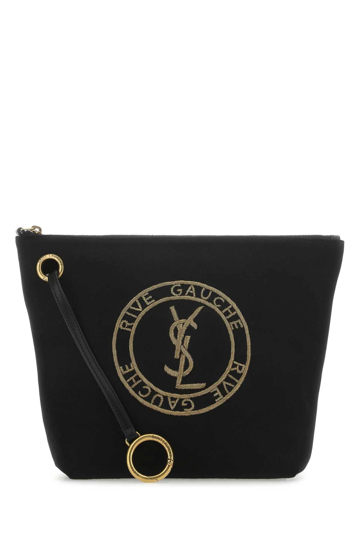 商品Yves Saint Laurent|Yves Saint Laurent 男士手拿包 710435BWTPW1055 黑色,价格¥6787,第1张图片