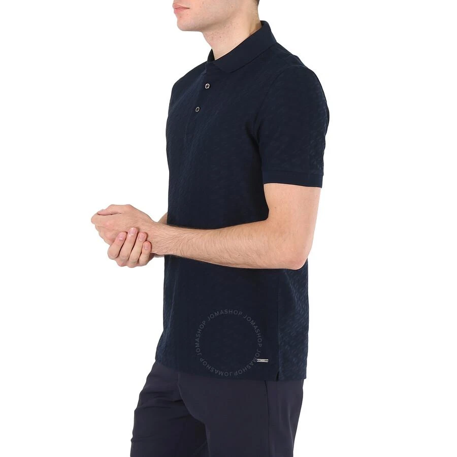 商品Hugo Boss|Men's Dark Blue Mercerized Cotton Slim-Fit Polo Shirt,价格¥759,第3张图片详细描述