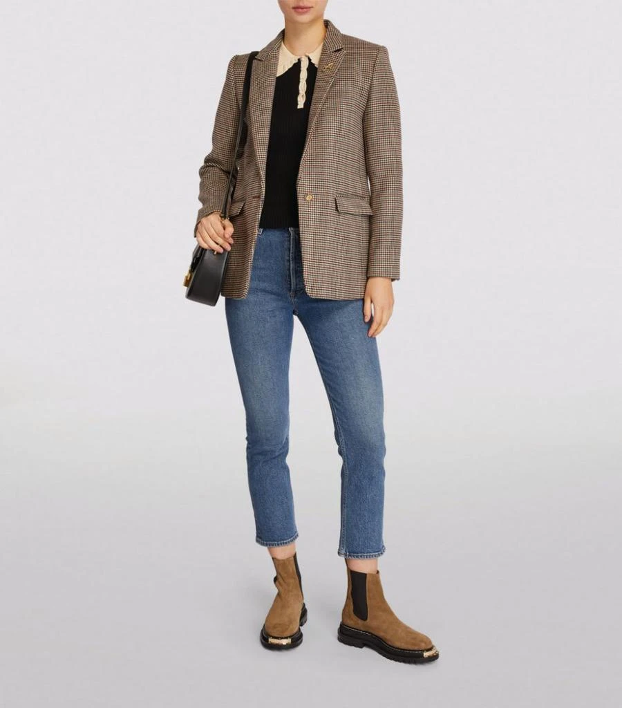 商品Sandro|Houndstooth Single-Breasted Blazer,价格¥1897,第2张图片详细描述