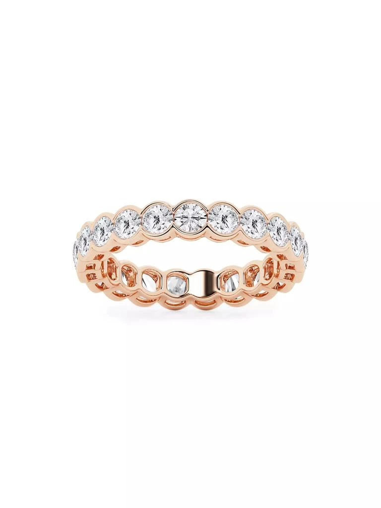 商品Saks Fifth Avenue Collection|14K Rose Gold & Round Lab-Grown Diamond Eternity Band/2.00-5.00 TCW,价格¥39060,第1张图片