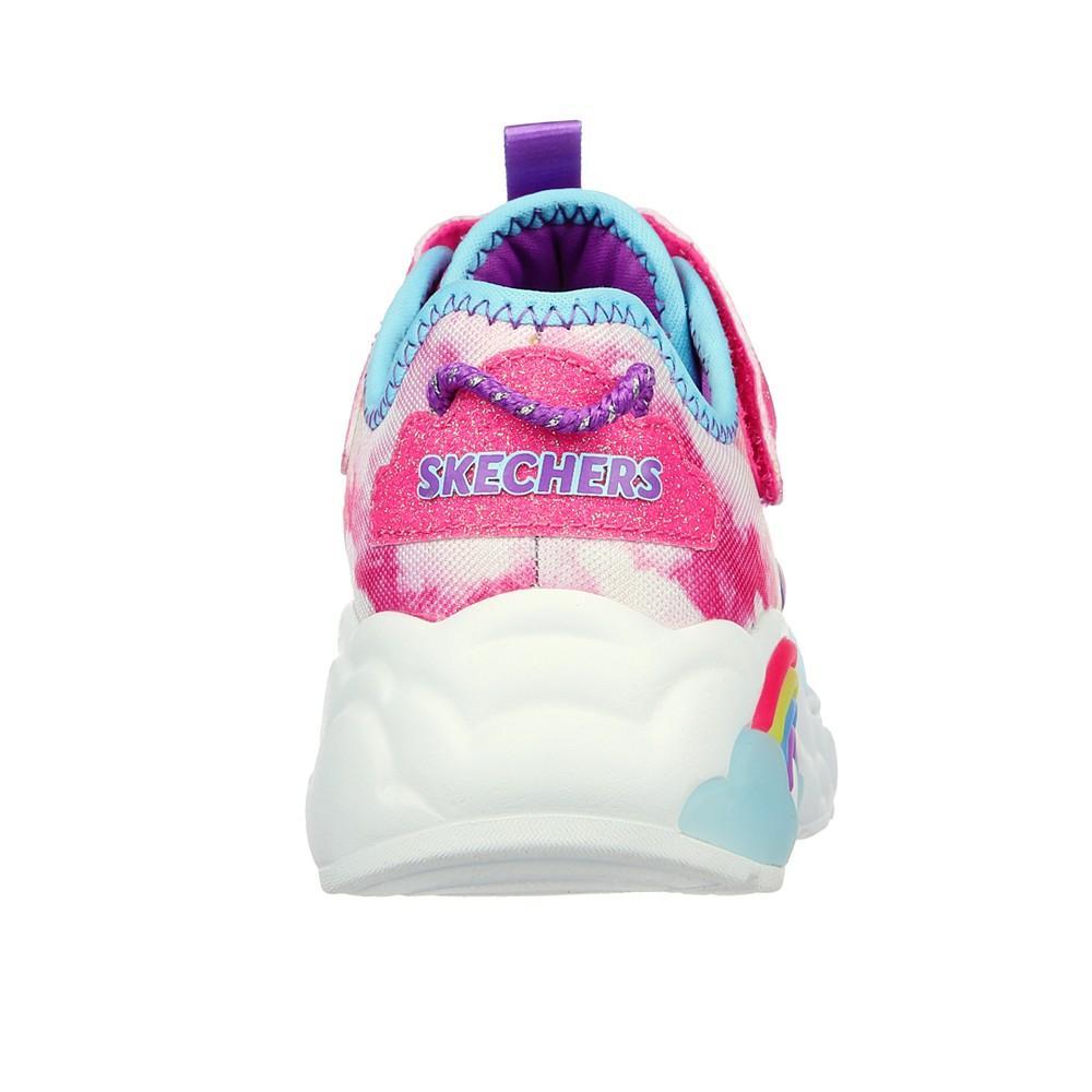商品SKECHERS|Little Girls S Lights - Rainbow Racer Light-Up Stay-Put Closure Casual Sneakers from Finish Line,价格¥330,第7张图片详细描述