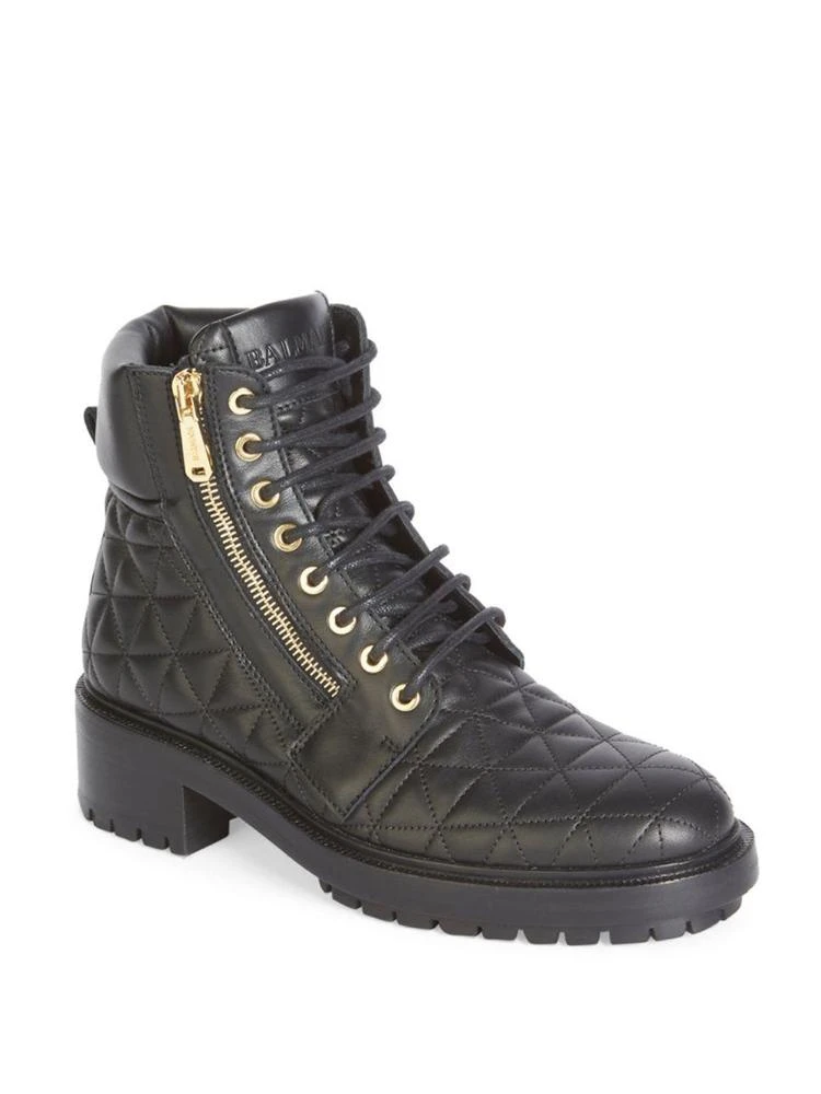 商品Balmain|Army Ranger Quilted Leather Boots,价格¥3587,第1张图片