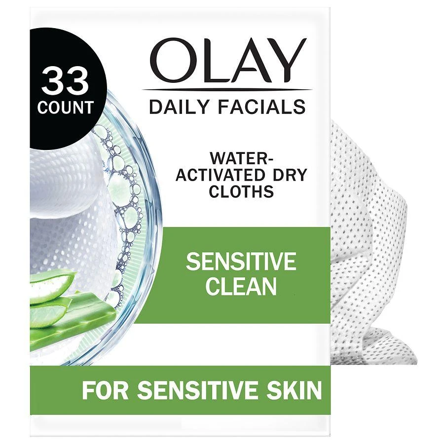 商品Olay|Daily Facials Sensitive Cleansing Cloths Fragrance-Free,价格¥92,第1张图片