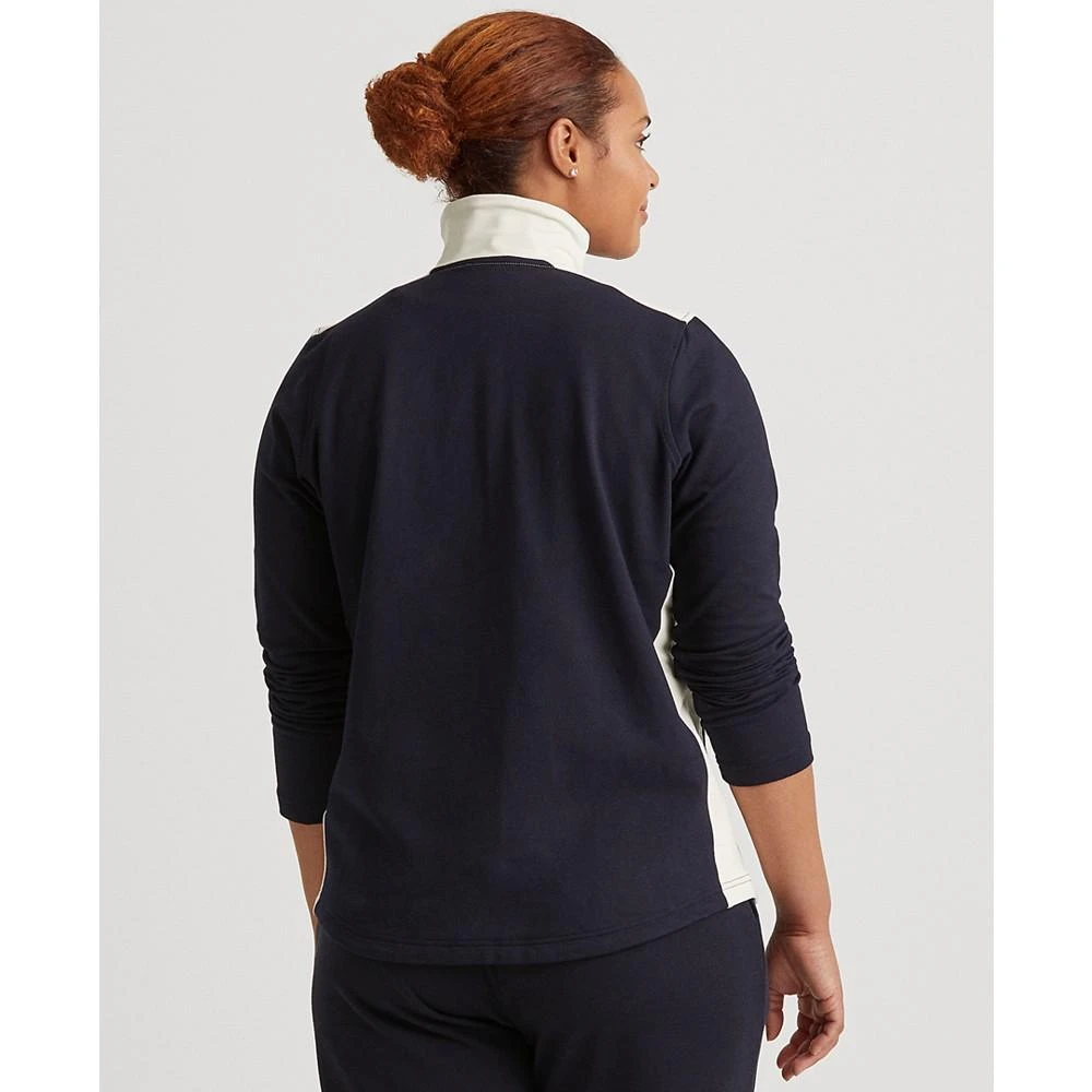 商品Ralph Lauren|Women's Plus-Size Cotton-Blend Zip-Up Track Jacket,价格¥936,第2张图片详细描述