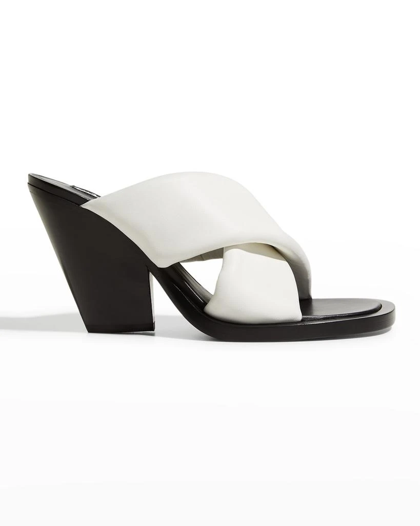 商品Jil Sander|Puffy Lambskin Crisscross Slide Sandals,价格¥2755,第1张图片