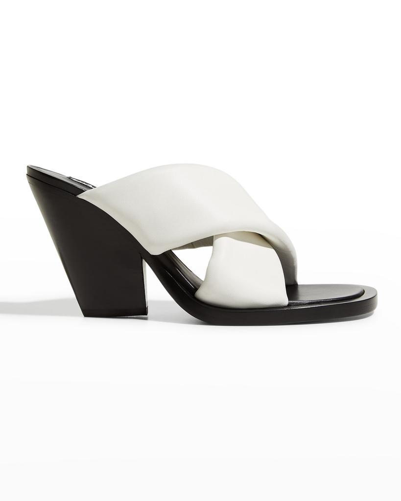 商品Jil Sander|Puffy Lambskin Crisscross Slide Sandals,价格¥5348,第1张图片