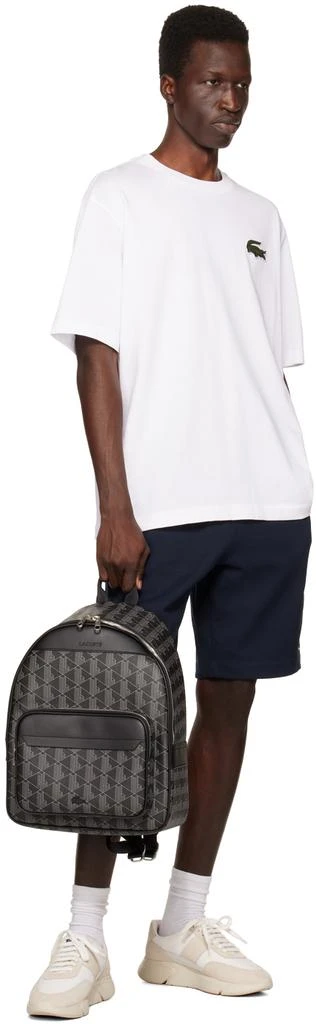 商品Lacoste|Black 'The Blend' Monogram Backpack,价格¥900,第4张图片详细描述