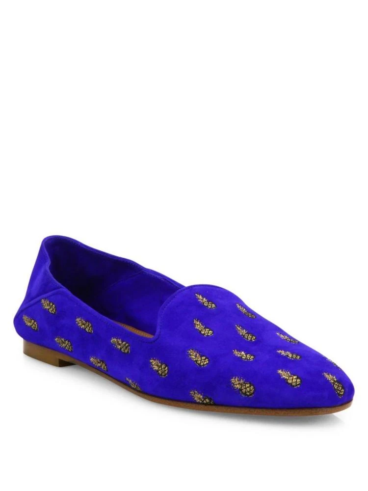 商品Aquazzura|Ananas Summer Suede Loafers,价格¥1340,第1张图片