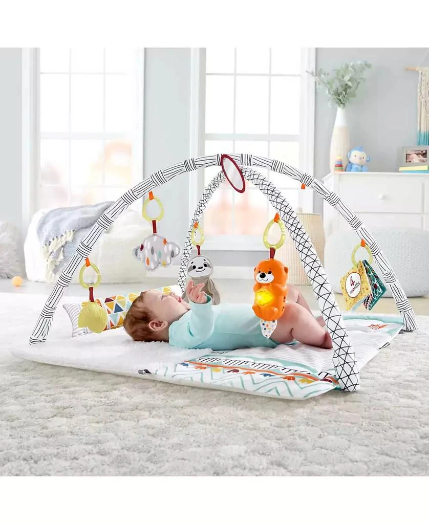 商品Fisher Price|Perfect Sense Deluxe Gym, Plush Infant Play Mat with Toys,价格¥337,第3张图片详细描述