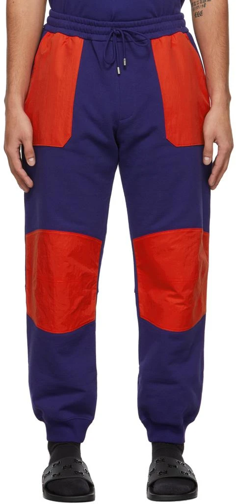 商品Gucci|Purple & Red The North Face Edition Paneled Lounge Pants,价格¥11070,第1张图片