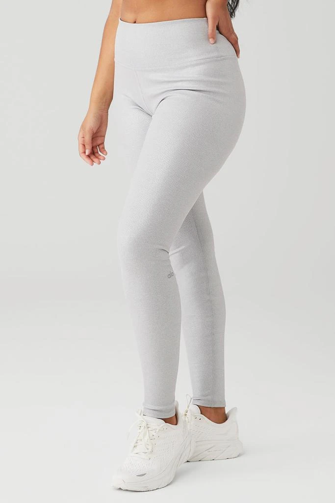Alosoft Ribbed High-Waist Shimmer Legging - Light Grey Iridescent 商品