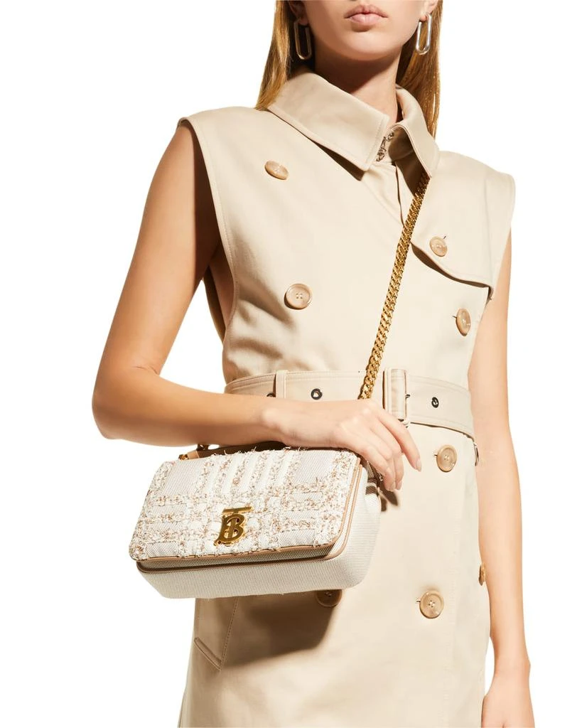 商品Burberry|Lola Small Needle Punch Check Canvas Crossbody Bag,价格¥16760,第4张图片详细描述