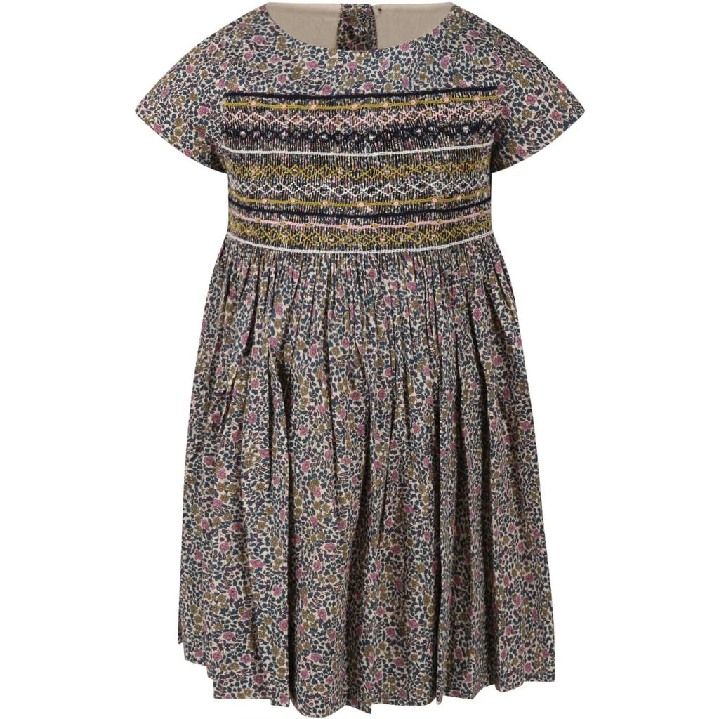 商品Bonpoint|Bonpoint Multicolor Dress For Girl With Flowers,价格¥2623,第1张图片