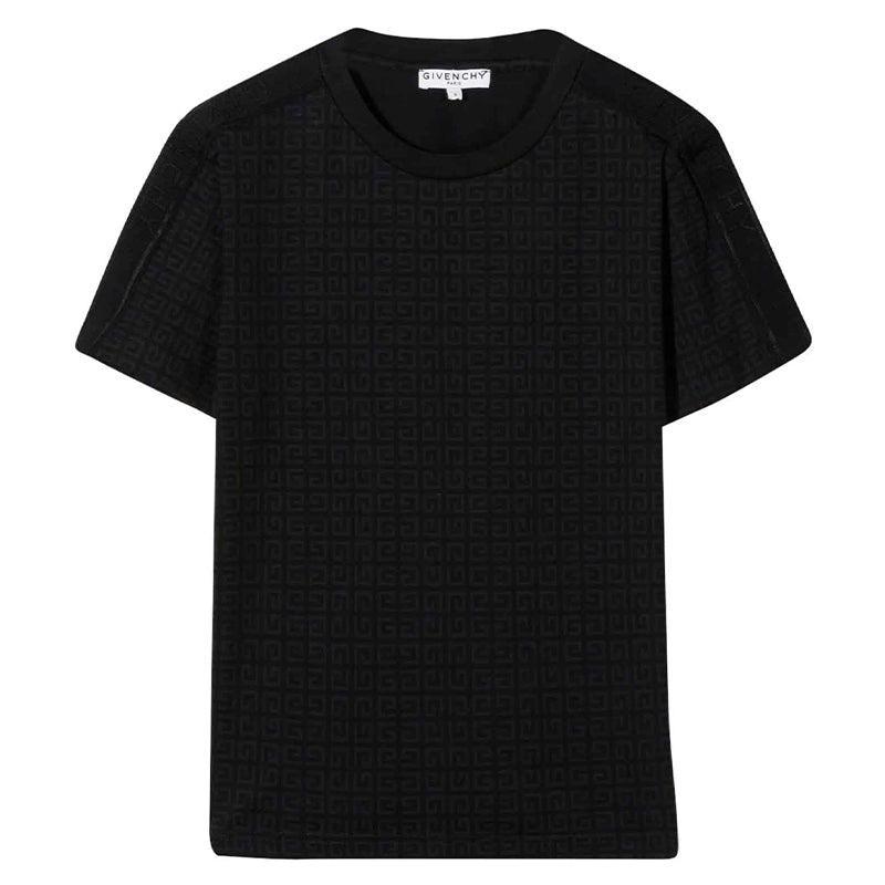 商品Givenchy|大童款 黑色肩条纹圆领T恤【香港仓极速发货】,价格¥1517,第1张图片