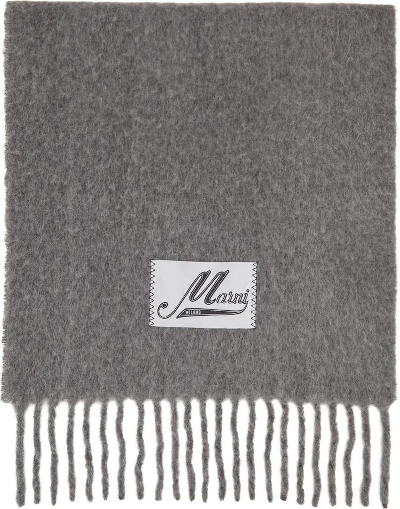 商品Marni|Gray Brushed Alpaca Scarf,价格¥1502,第1张图片
