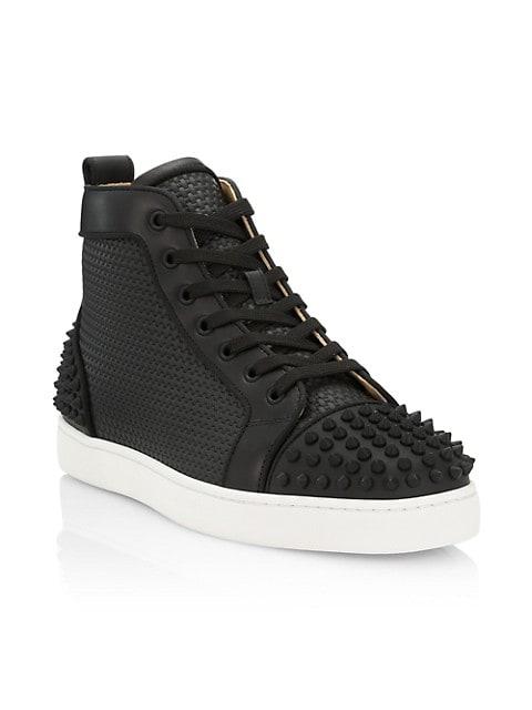 Lou Spikes 2 Woven Leather High-Top Sneakers商品第2张图片规格展示